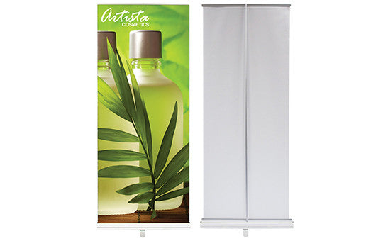 Econoroll 24 inch by 80 inch tall super flat vinyl graphic and base