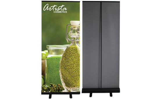 Econo Roll Retractable Banner Stand 31.5" W by 80" Tall Graphic Only Black Back