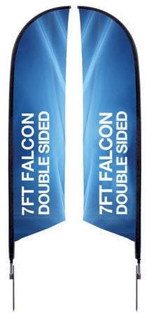 Falcon Flag 7 Foot Double Sided Flag and Stand Combo
