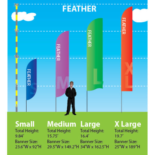 Feather Banner Size Chart