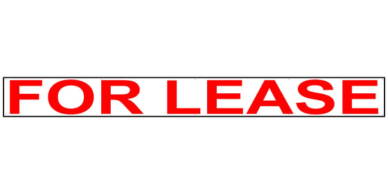 For Lease 2' Tall by 20' Wide Vinyl Banner