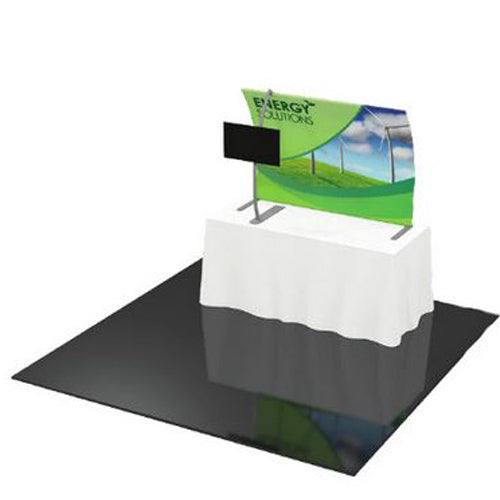 Formulate Table Top Display 62” wide X 44.3” tall with Front Legs and Monitor Mount