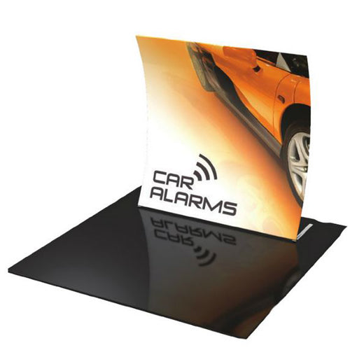 Formulate 90” wide X 91” tall Vertical Curved Fabric Back Wall Display