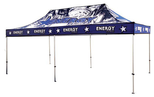 20 Foot Full Color Impression Custom Canopy Tents Aluminum Frame Top and Frame Combo