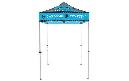 5 Foot Full Color Impression Custom Canopy Tents Steel Frame Top and Frame Combo