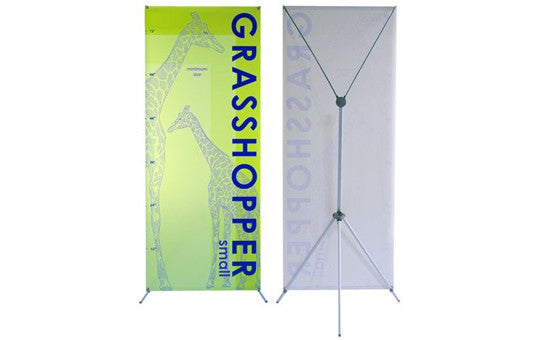18 inch to 32 inch wide by 63" to 79" tall adjustable banner stand