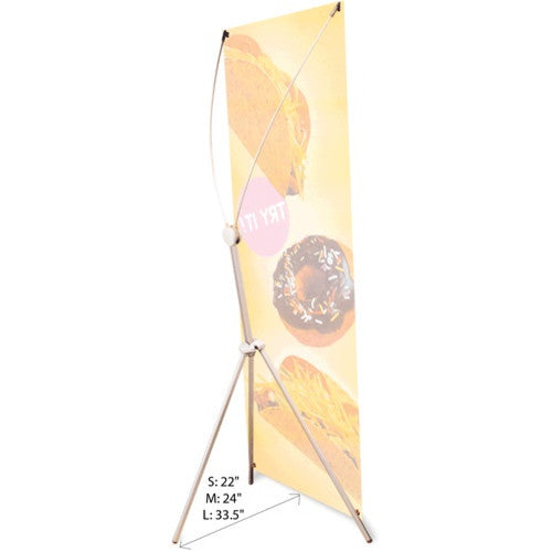 Grasshopper adjustable banner stand 18 to 32" by 63 to 79"