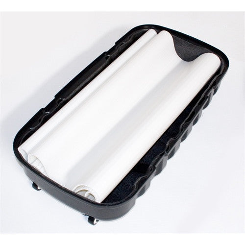 Inside of Hard Trolley Case Podium / Travel Case for Trade Show Displays