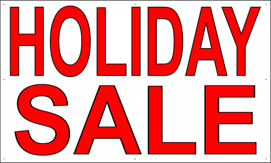 Holiday Sale 3' Tall by 5' Wide Vinyl Banner