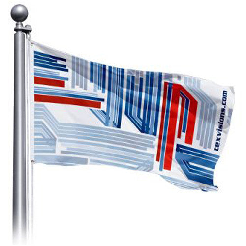 24” Wide by 12” H Single Sided Custom Outdoor Pole Flag “Landscape Layout”