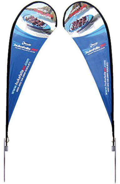 Teardrop Large Outdoor Banner Double Sided Graphic Package (graphic and stand)