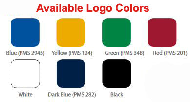 7 Different Logo Imprint Colors Available