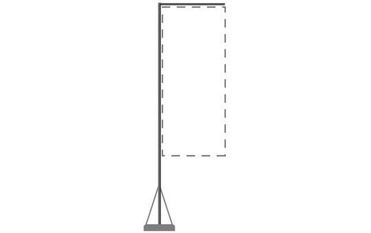 Mondo 13 Foot Flagpole Stand and Base Only