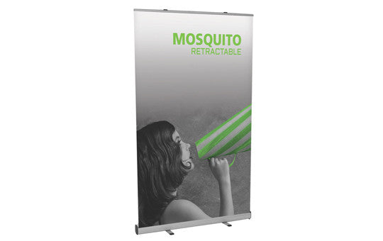 Mosquito 47.25” W by 78.5” H Retractable Banner Stand