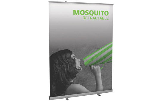 Mosquito 59” W by 78.5” H Retractable Banner Stand