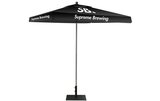 Square Shaped Indoor Outdoor Umbrella Display 1 Imprint Black Top Frame and Hardware Combo