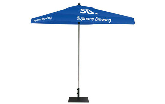 Square Shaped Indoor Outdoor Umbrella Display 1 Imprint Blue Top Frame and Hardware Combo