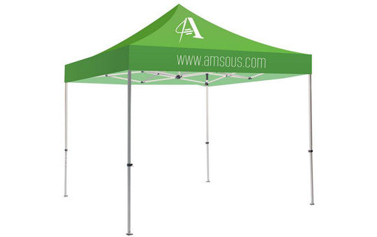 1 Color Imprint Green Top – 10 Foot Custom Canopy Tent Steel Frame and Graphic Combo