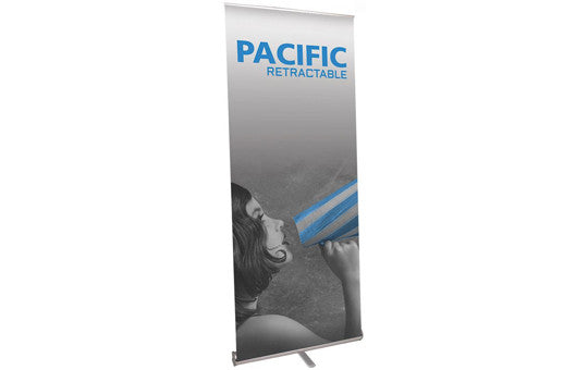 Pacific 35.5 inch by 83 inch retractable banner stand