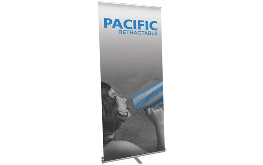Pacific 39.25” W by 83.75” H Single Sided Retractable Banner Stand