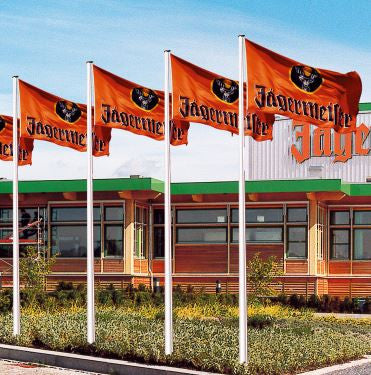 Picture of "Landscape Layout" custom flags blowing in the wind