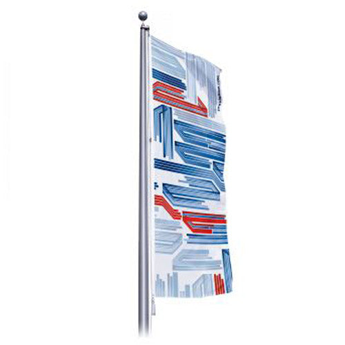 6” Wide by 12” H Single Sided Custom Outdoor Pole Flag “Portrait Layout”