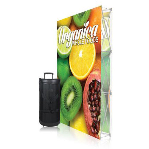 Ready Pop Fabric Pop Up Trade Show Display 5 foot by 7.5 foot Double Sided Graphic and Frame Combo no End-Caps