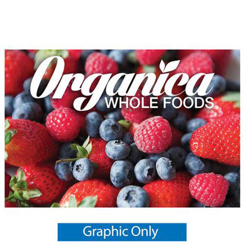 Ready Pop Fabric Pop Up Trade Show Display 7.5 foot by 5 foot Single Sided Graphic Only with End-Caps
