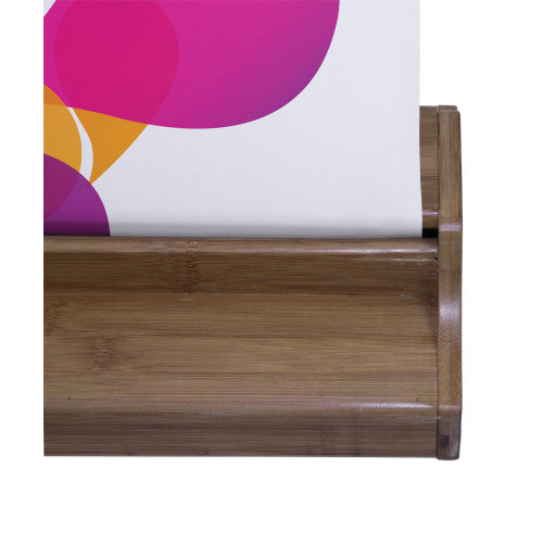 Close-up of optional base for Bamboo Banner Stand