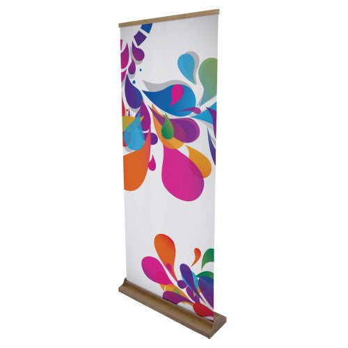 33.6” W by 79.2” W Bamboo Roll Up Multisol D Graphic Package