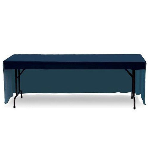 Reverse view of 8 Foot 3 Sided Custom Table Throw/Cover