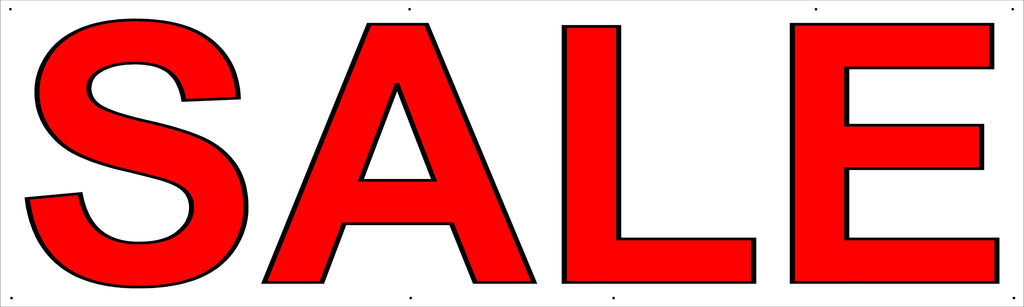 Sale 3' Tall by 10' Wide Vinyl Banner