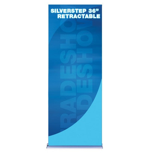 Silver Step Retractable Banner Stand