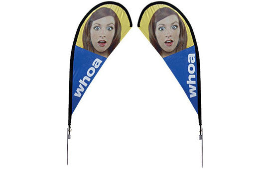 Teardrop Small Outdoor Banner Double Sided Graphic Package (graphic and stand)