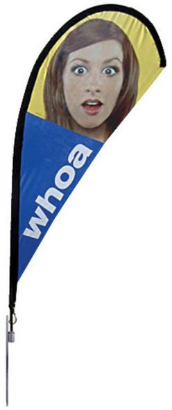 Teardrop Small Outdoor Banner Single Sided Graphic Package (graphic and stand)