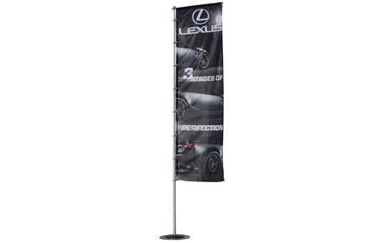 Splash 8 Foot Flag Display Single Sided Flag and Stand Combo