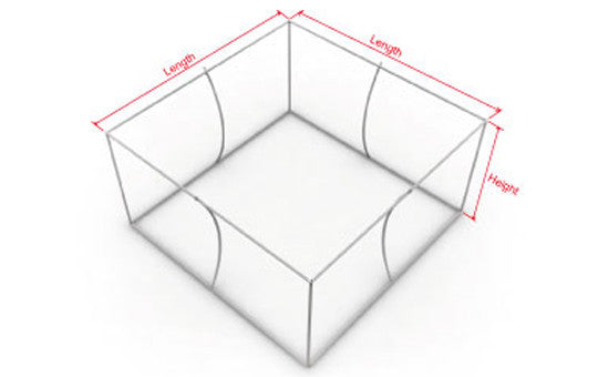 8 Foot by 60 Inch Square Hanging Banner Display Frame