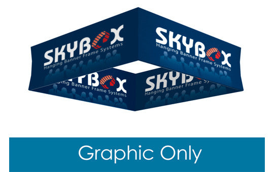 8 Foot by 60 Inch Hanging Banner Square Inside Outside Graphic Only