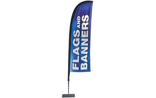 Store Front Flag Display Single Sided Graphic And Stand Combo
