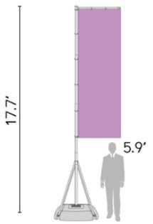 T-Pole Vertical Basic Size Chart