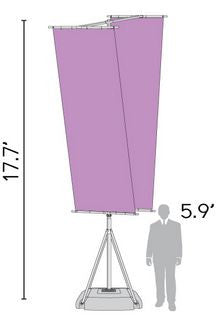 T-Pole Vertical Parallel Size Chart