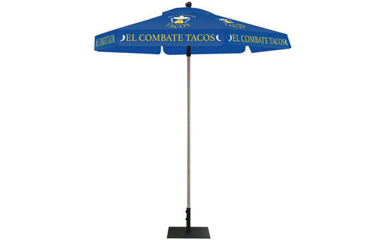 hexagon patio umbrella Two Color Custom Umbrella Hexagon Graphic and Frame Combo Black Top