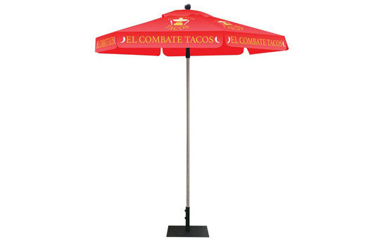 Hexagon Shaped Umbrella 2 Color Red Top and Frame Combo