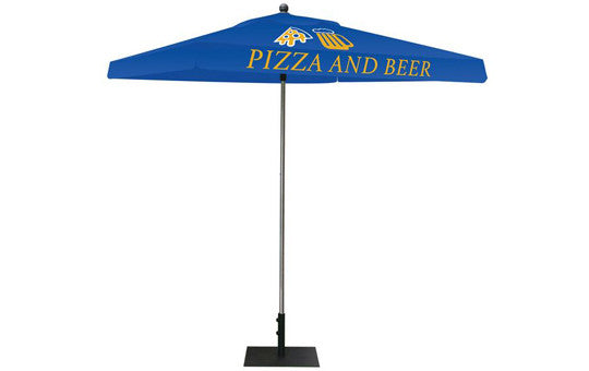 Square Shaped Indoor Outdoor Umbrella Display 2 Imprint Blue Top Frame and Hardware Combo