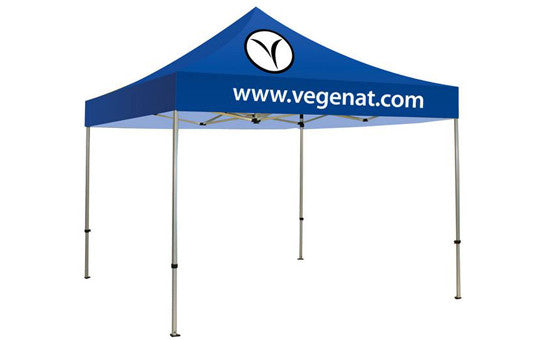 2 Color Imprint Blue Top - 10 Foot Custom Canopy Tent Aluminum Frame and Graphic Combo