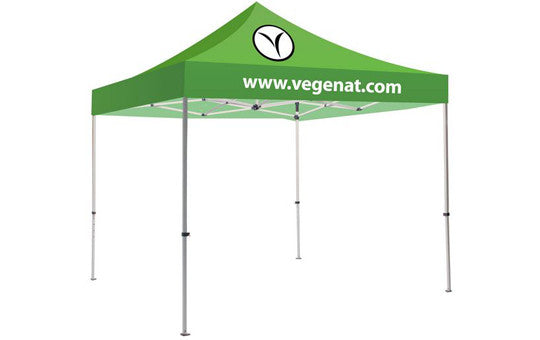 2 Color Imprint Green Top - 10 Foot Custom Canopy Tent Steel Frame and Graphic Combo