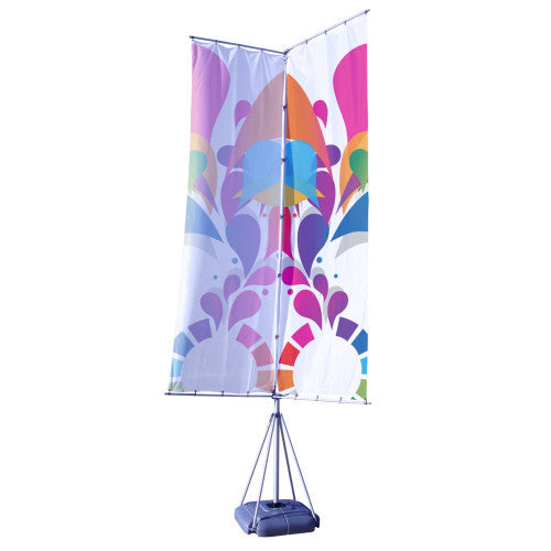 T-Pole Triple Arm Flag Displays - Lets Go Banners