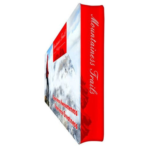 Wall Box 20 foot wide by 8 foot tall single sided graphic frame combo with white back fabric